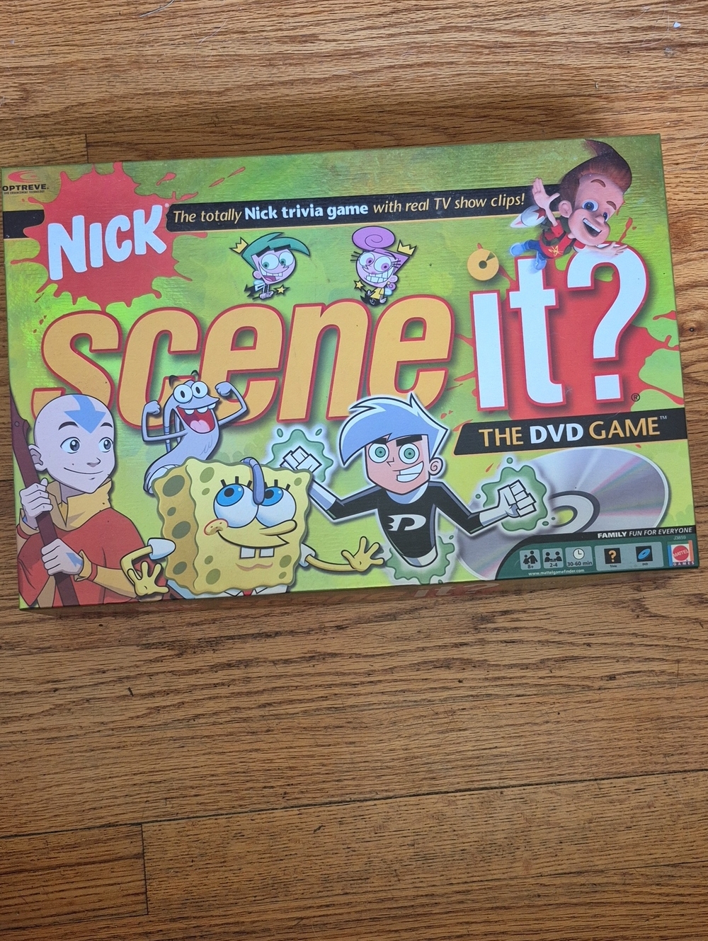 Mattel Nick Scene It? Game — Green and Yellow Box Art. Preowned Nice Condition.